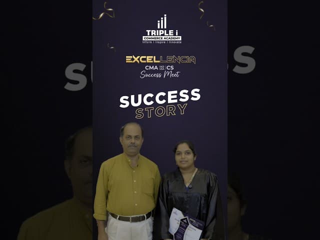🎥 Indulekha's Success Story – How Triplei Guided Her to CS Executive Group 2 Victory! 🌟