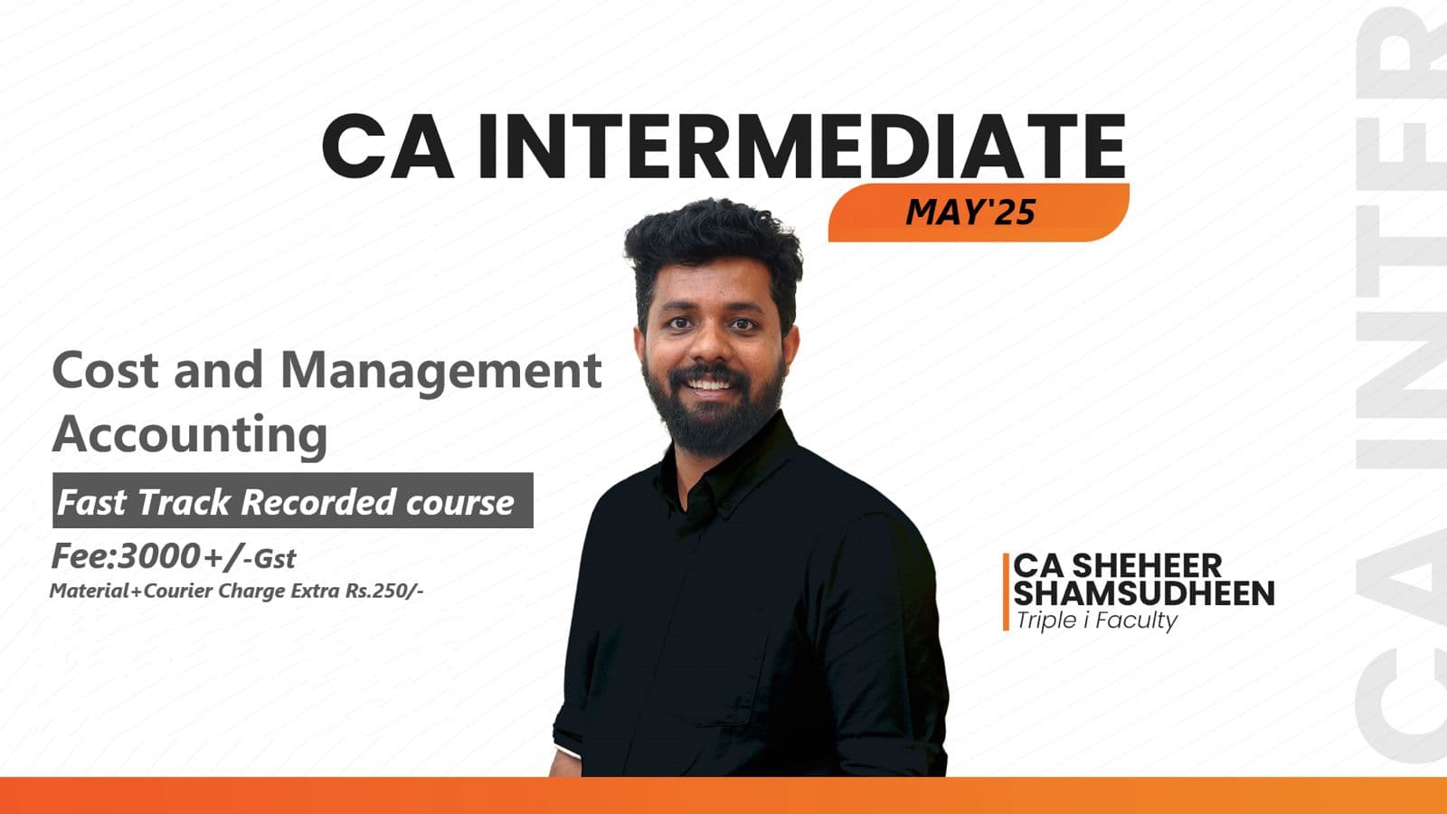 Course thumbnail for Costing - CA Intermediate May 25 ( Fast Track)-CA Sheheer Shamsudheen