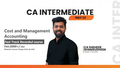 Course thumbnail for Costing - CA Intermediate May 25 ( Fast Track)-CA Sheheer Shamsudheen