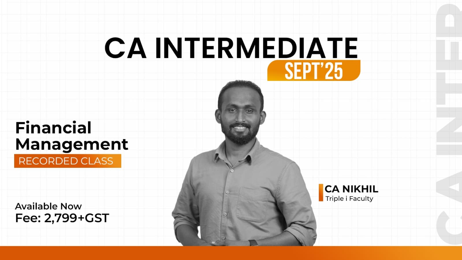 Course thumbnail for FM -CA Intermediate Sep'25- CA Nikhil 