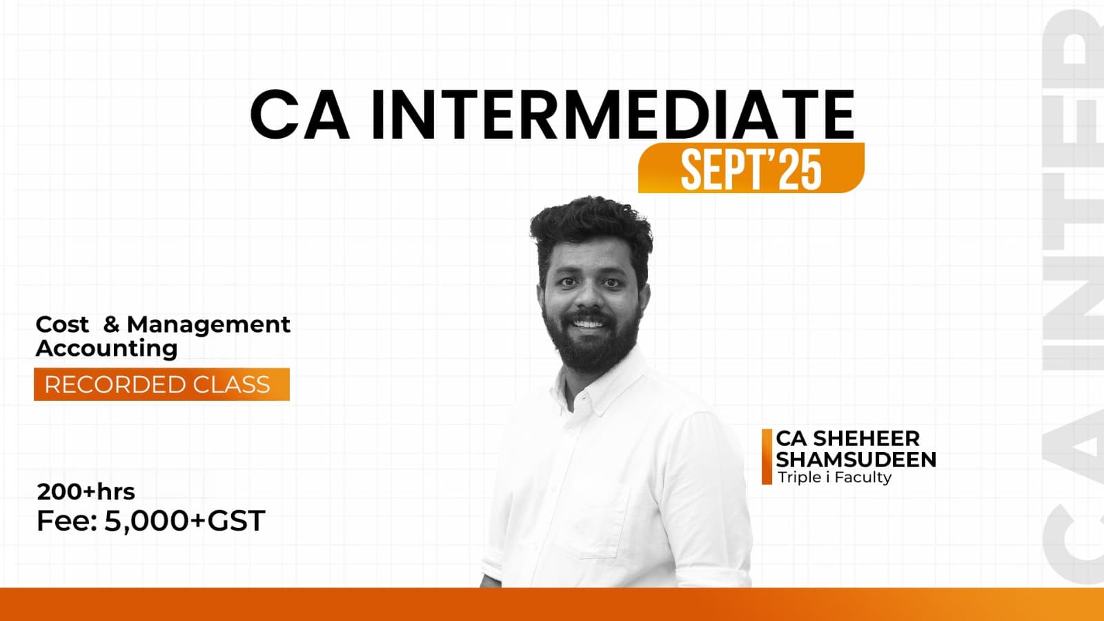Course thumbnail for CA Intermediate Sep'25 -Costing- CA Sheheer Shamsudheen