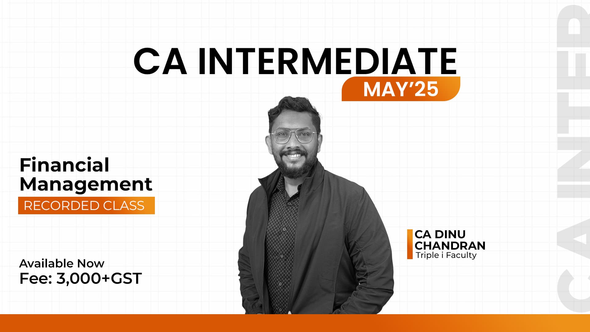 Course thumbnail for FM -CA Intermediate May'25- CA Dinu Chandran