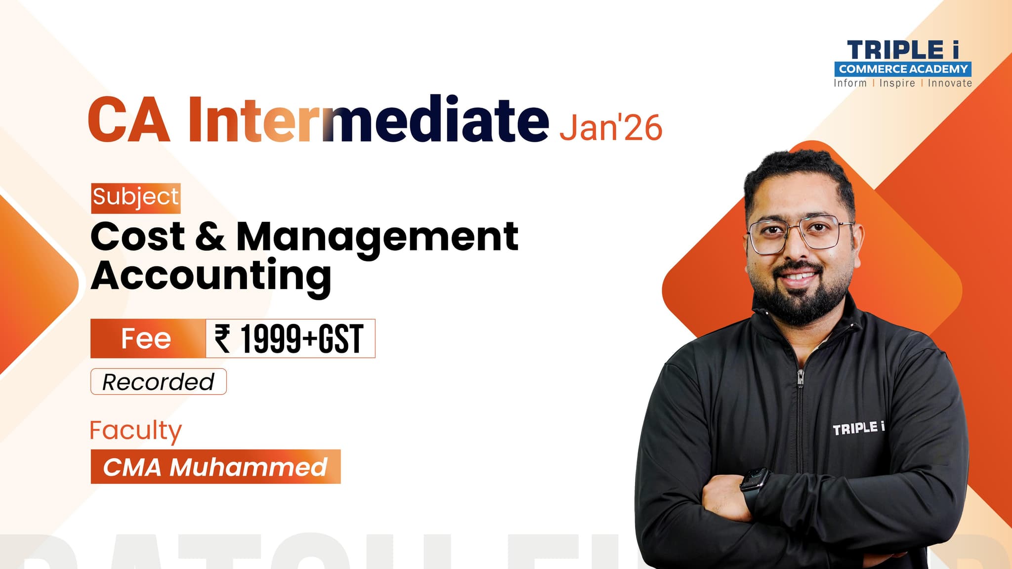 Course thumbnail for CA Inter  Cost Accounting Jan'26