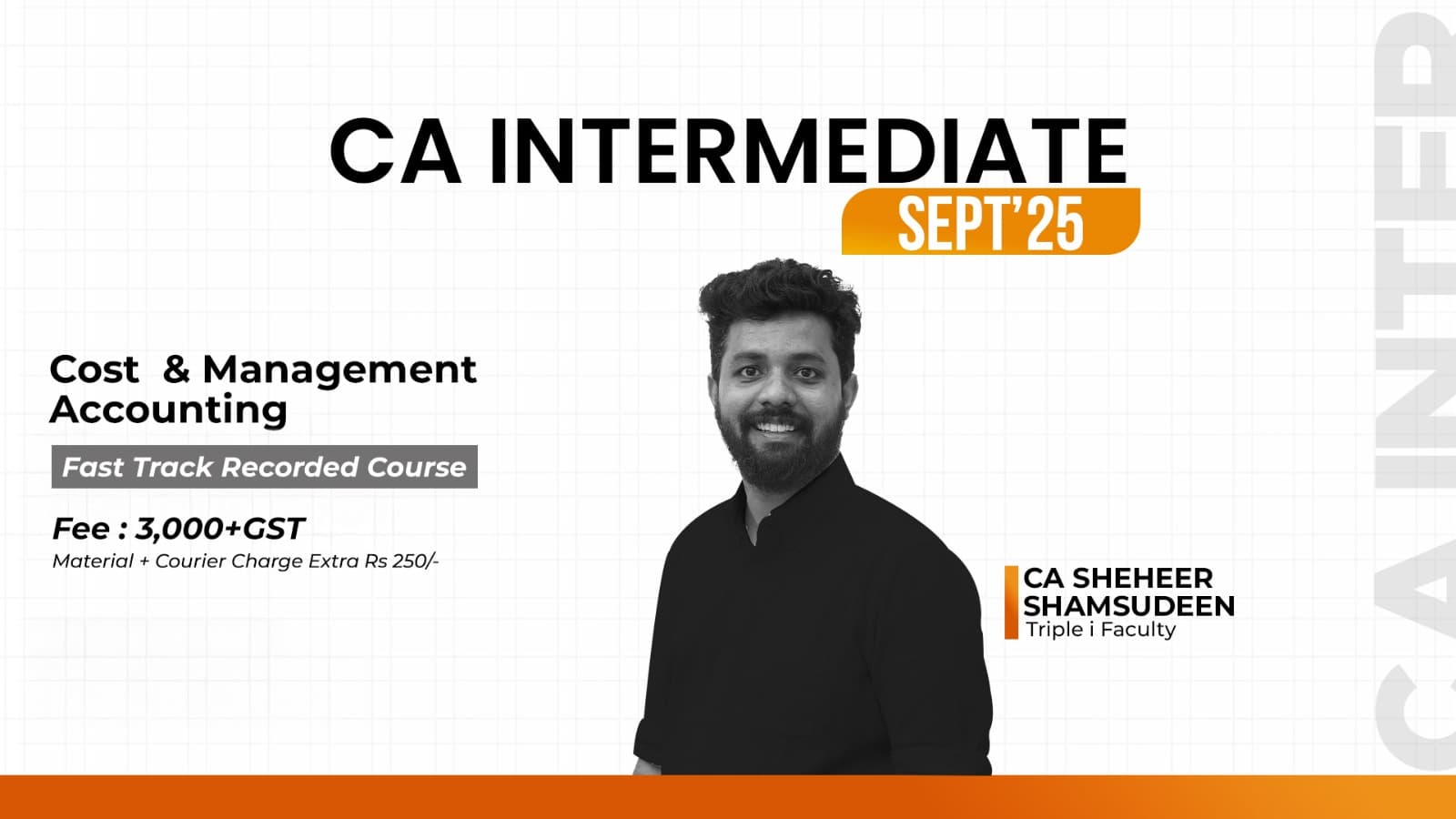Course thumbnail for Costing - CA Intermediate Sep 25 ( Fast Track)-CA Sheheer Shamsudheen