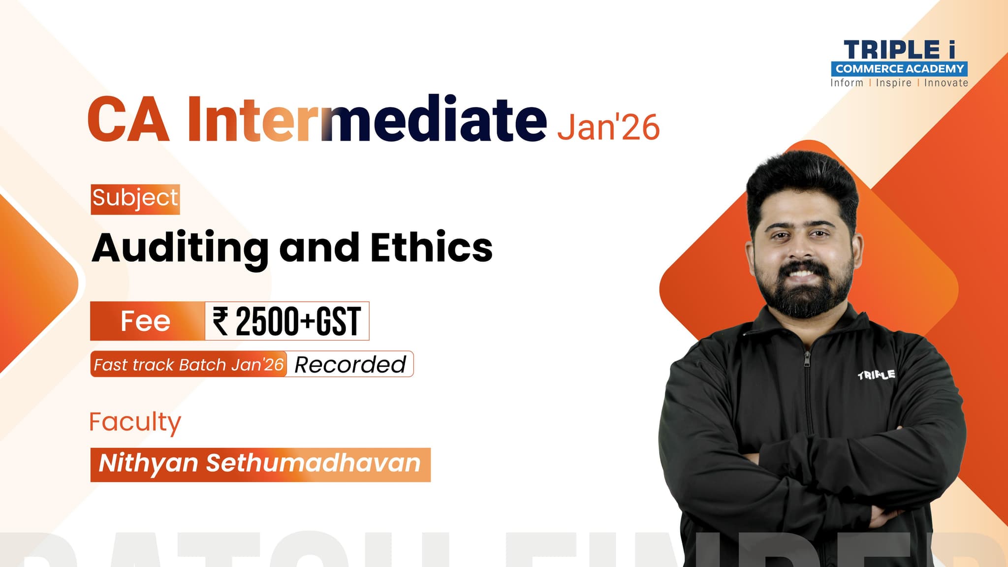 Course thumbnail for CA Inter Fastrack Batch Auditing - Jan'26