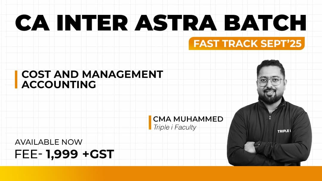 Course thumbnail for CA Inter Astra Batch Cost Accounting Sep'25