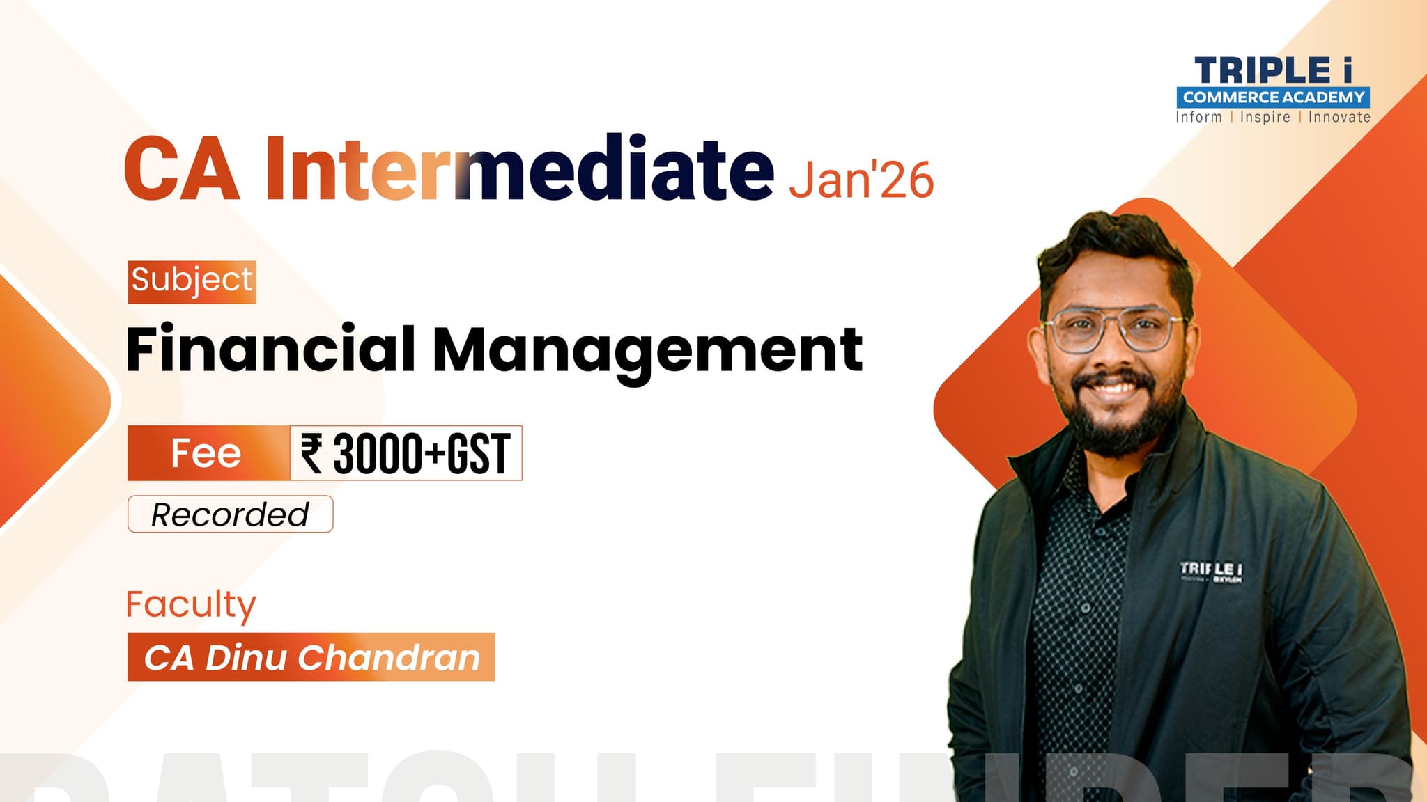 Course thumbnail for FM -CA Intermediate Jan'26- CA Dinu Chandran