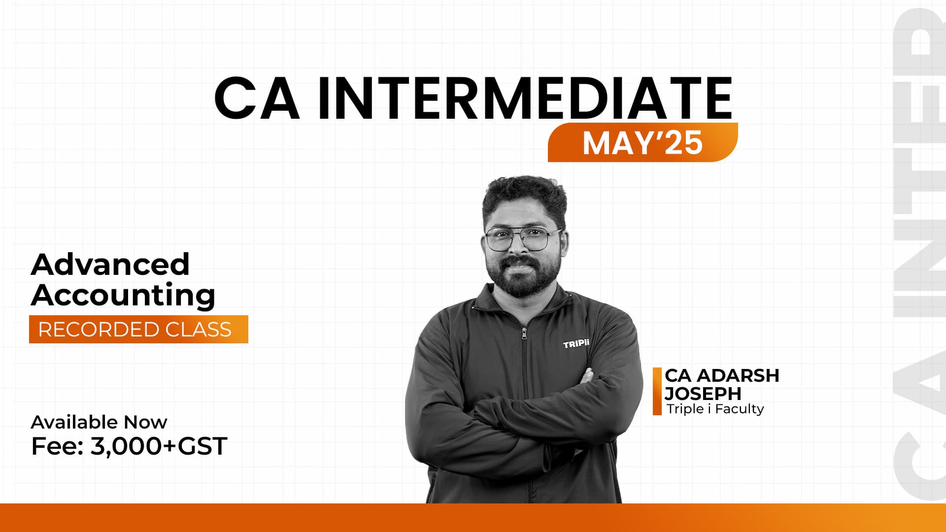 Course thumbnail for CA Inter - Adv. Accounts - May'25 - CA Adharsh Joseph