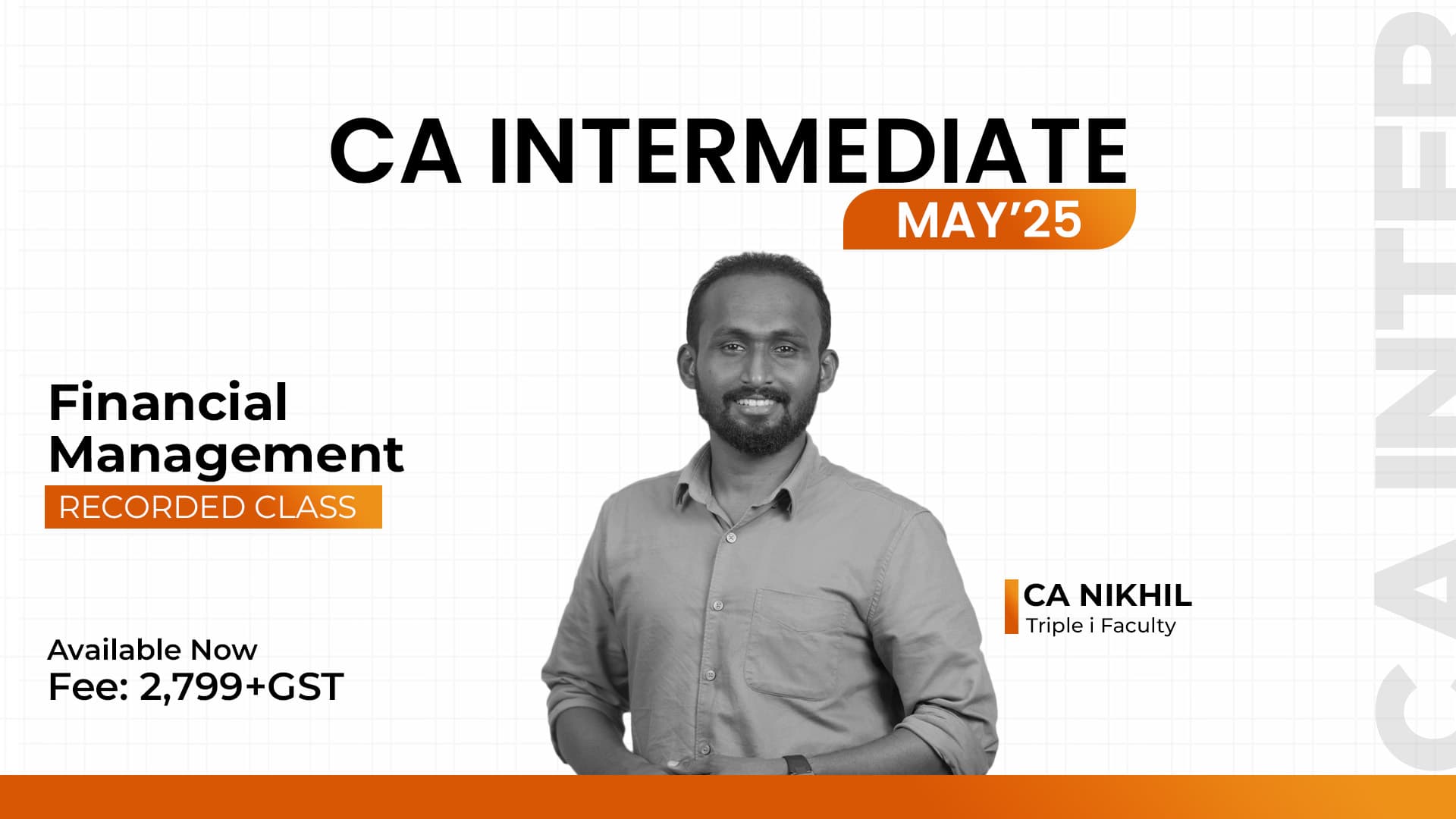 Course thumbnail for FM -CA Intermediate May'25- CA Nikhil 