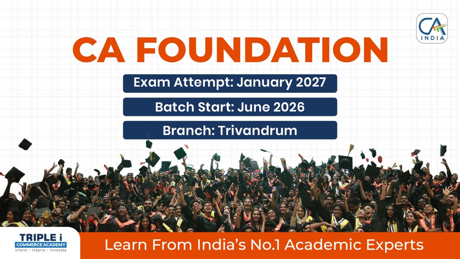 Course thumbnail for CA Foundation Trivandrum June 26