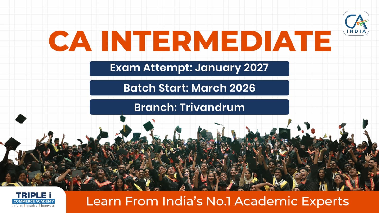 Course thumbnail for CA Intermediate Trivandrum Mar 26